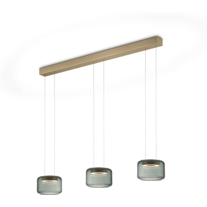 Knapstein LED hanglamp Sidra, bronzen afwerking, 120 cm, gebarenbediening