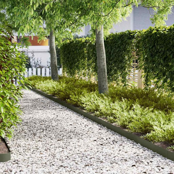 vidaXL - Grasafscherming - 30 - st - 100 - x - 0,05 - x - 15 - cm - Koud - Gewalst - Staal