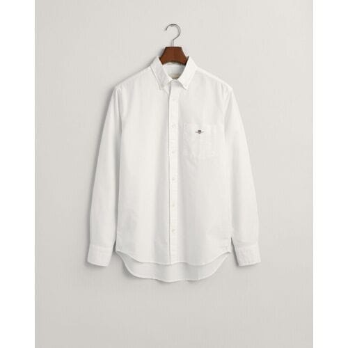 Gant Overhemd Uni Oxford Button Down Wit / male