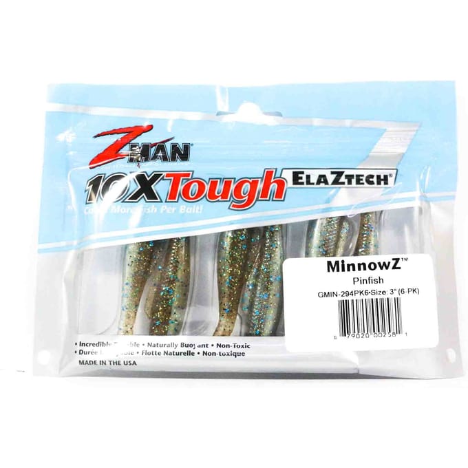 Zman Soft Lure MinnowZ 3 Inch 6/Pack Pinfish (2581)