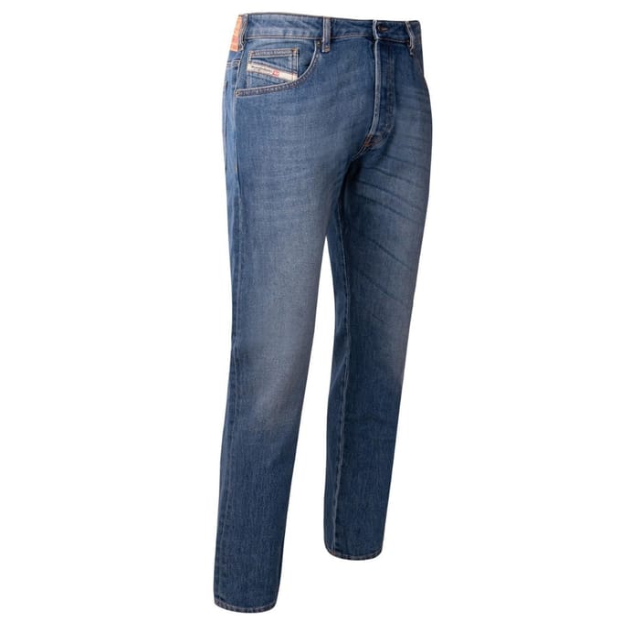 Diesel D Yennox taps toelopende medium blauwe jeans