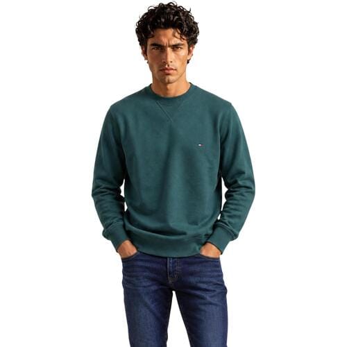 Regular fit sweatshirt van puur katoen met gestikt logo