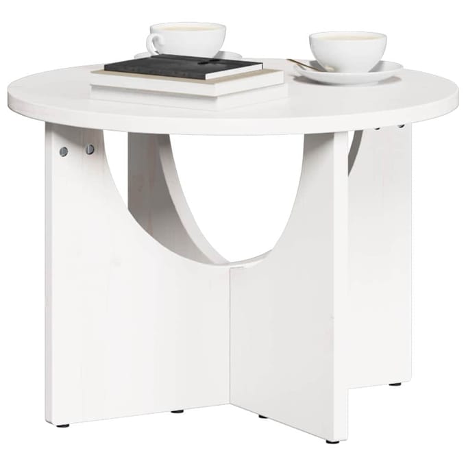 vidaXL - Salontafel - Wit - 50 - x - 50 - x - 35 - cm - Massief - grenenhout
