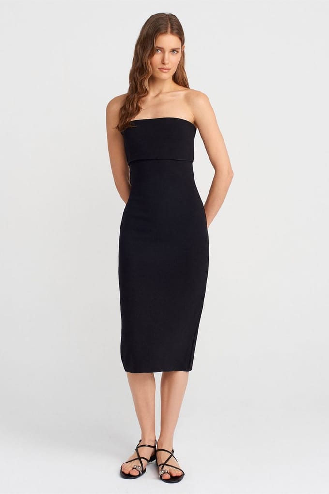 Strapless Bodycon Midi-jurk