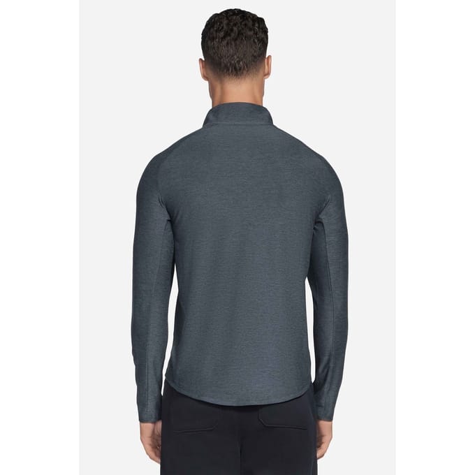 Skechers GO DRI All Day Performance 1/4 Zip Polyester Heren Zwarte Actieve T-Shirts
