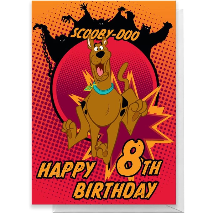 Scooby Doo 8th Birthday Greetings Card - Standard Card