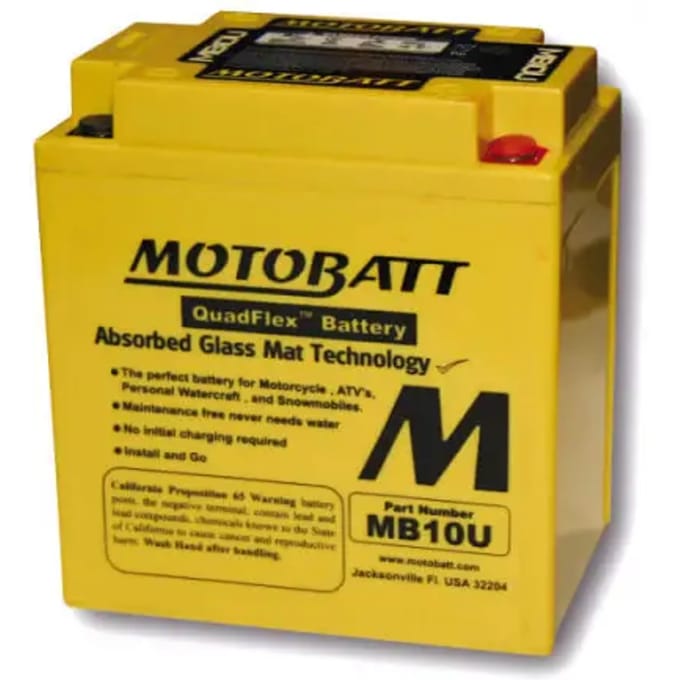 4-polige motorfiets accu Motobatt MB10U