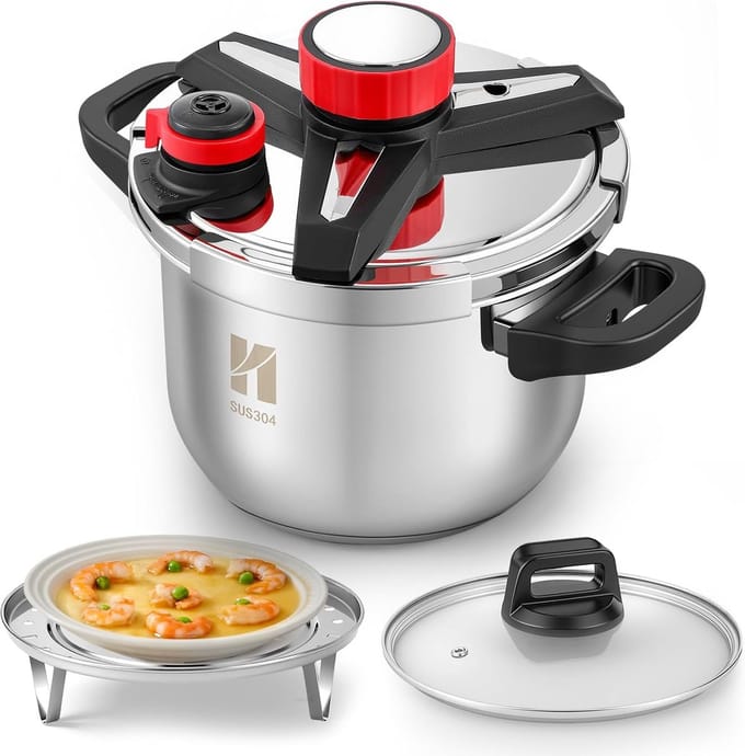 Snelkookpan - Multifunctionele Pan - Snel Koken - 3-in-1 Functionaliteit - 6 Liter - Roestvrij staal