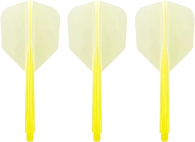 Dartpijlen Flights en Stems Geïntegreerd Zero Stress Klein Geel Set van 3