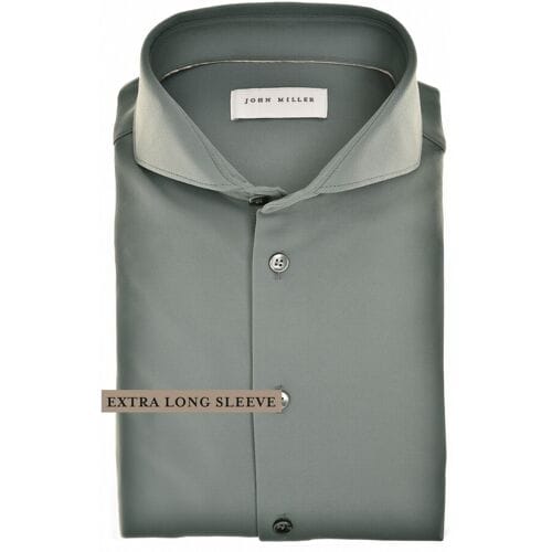 John Miller Overhemd Extra Long Sleeve Hyperstretch Cutaway Collar Mouwlengte 7 Midden Grijs / male