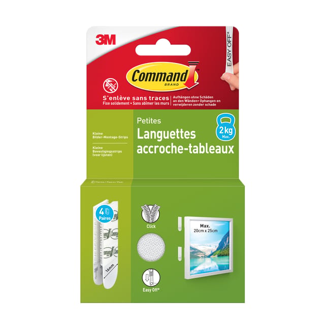 Bevestigingsstrip Command 3M 17202C klikstrip licht 1,8kg