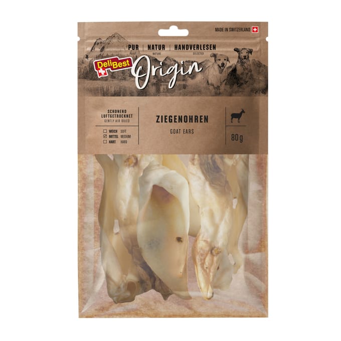2x80g Origin Geitenoren DeliBest Hondensnacks