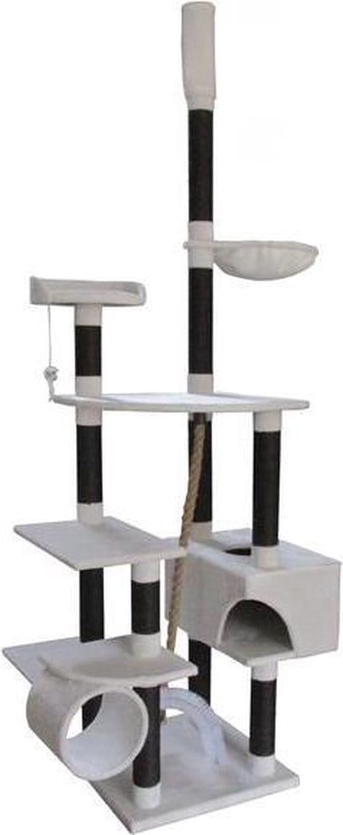 Topmast Krabpaal Kingston White 60 * 60 * 235-255 cm Verstelbaar