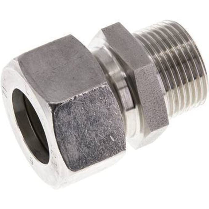 22L & R3/4'' RVS Rechte Snijringkoppeling Buitendraad 160bar ISO 8434-1