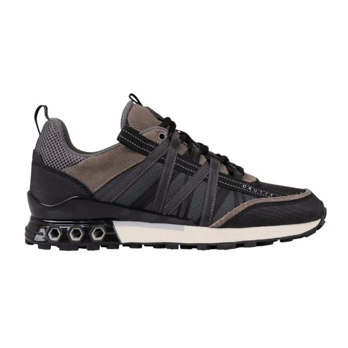 Cruyff Heren Fearia Suede Hex-Tech Trainers (Zwart)