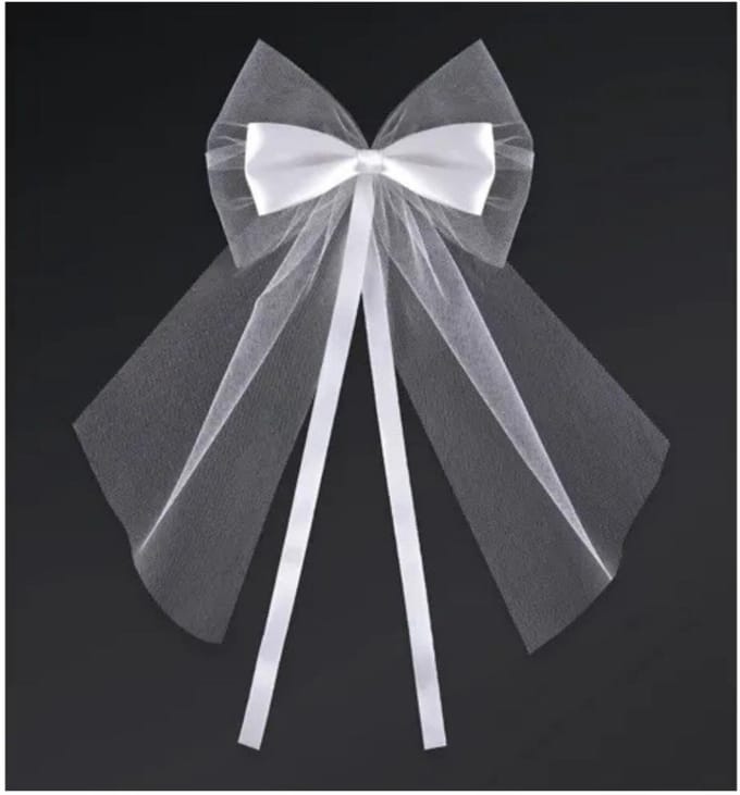 Partydeco - Autostrik Organza Wit (2 stuks)