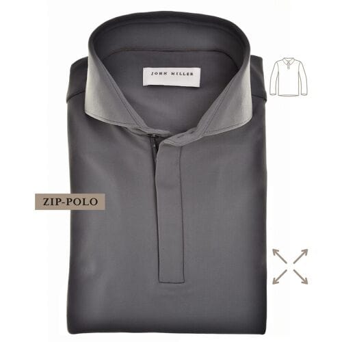 John Miller Plain Hyperstretch Comfort Poloshirt Donker Grijs / male
