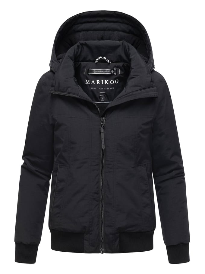 Marikoo dames winterjas Mooni 16 in bomberstijl met capuchon