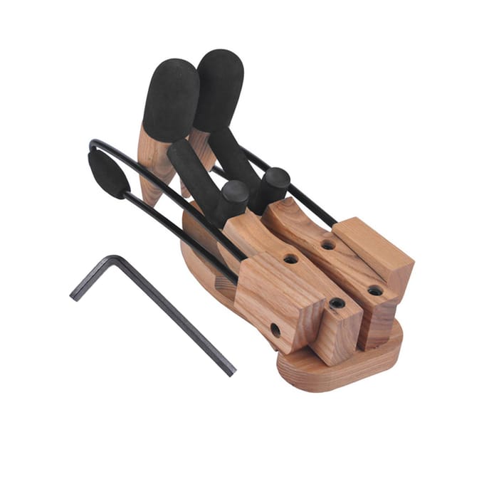 Hardhouten opvouwbare opvouwbare muziekinstrumentstandaardbeugelhouder voor elektrische gitaarbas black
