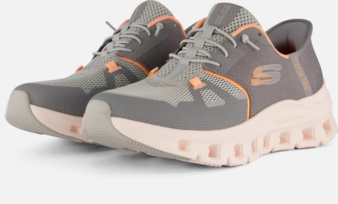 Skechers Glide - Sneakers - Step Pro Dames Instappers - Grijs - Oranje