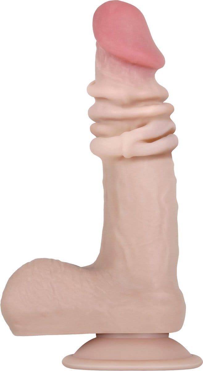 Evolved - Buigbare dildo met flexibele huid 19 cm - Huidroze