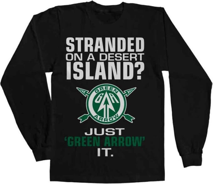DC Comics Arrow Longsleeve shirt -M- Just Green Arrow It Zwart