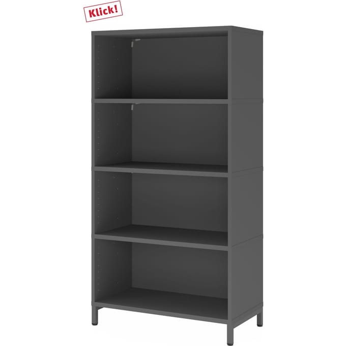 FlexWall | 4 OH | 4 x kastromp met sokkel - Grafiet