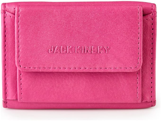 Jack Kinsky Aruba Portemonnee RFID-bescherming Leer 9.5 cm - Jongens - Horizontaal - pink