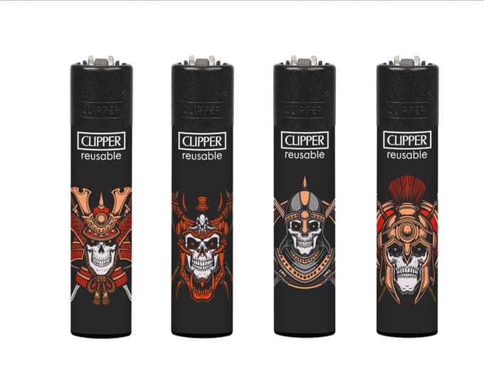 Clipper - aansteker - Skull 22 - (4 stuks)