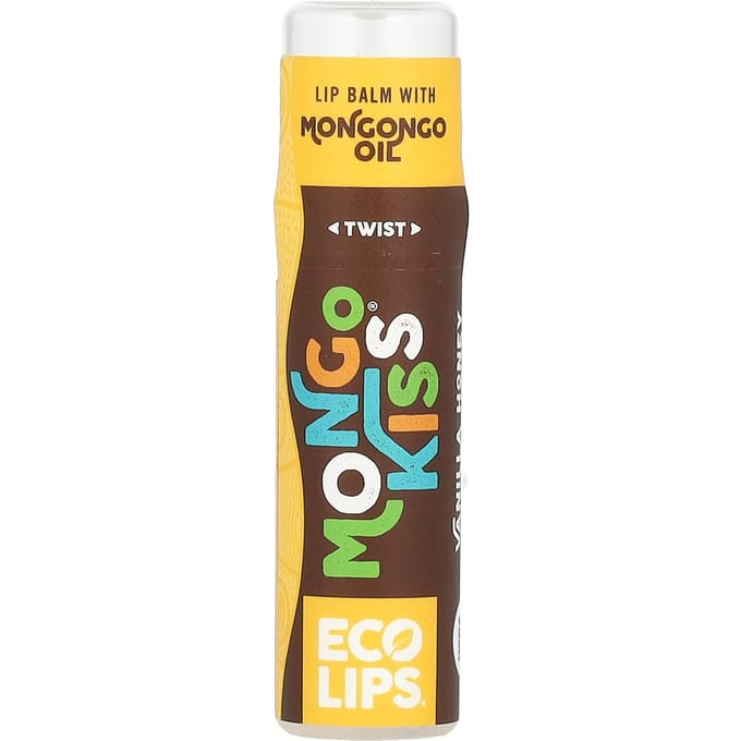 Eco Lips, Mongolian Kiss, Lip Balm, Vanilla Honey, 7 g (0.25 oz) yellow