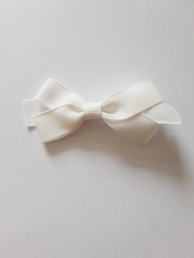 Le Sjalerie Haarspeldje strik wit clip speld meisje haarclip haarstrik