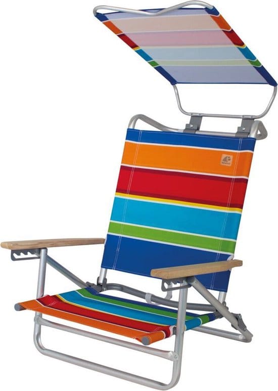 Eurotrail-Strandstoel-Mediterranee-2-in-1-kleurstrepen
