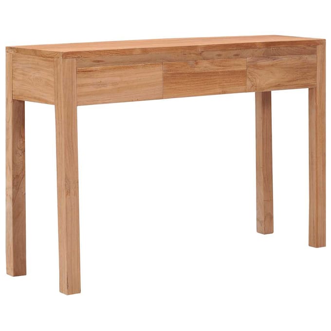 vidaXL - Wandtafel - 110x35x75 - cm - massief - teakhout