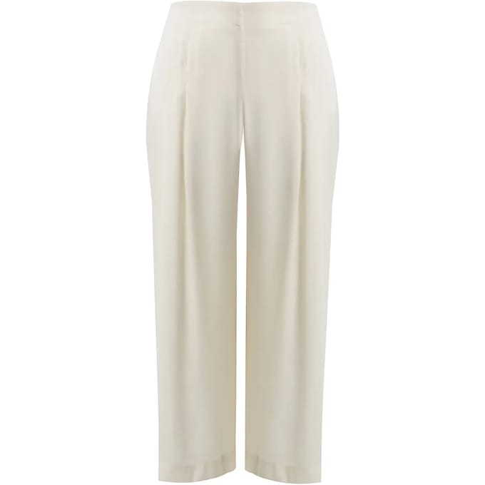 Satijnen hoge taille brede broek voor dames Mat Fashion