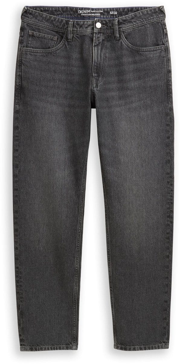 Tom Tailor Denim - TTWAYLEN RELAXED-jeans - Maat 29/30 - used dark stone grey denim