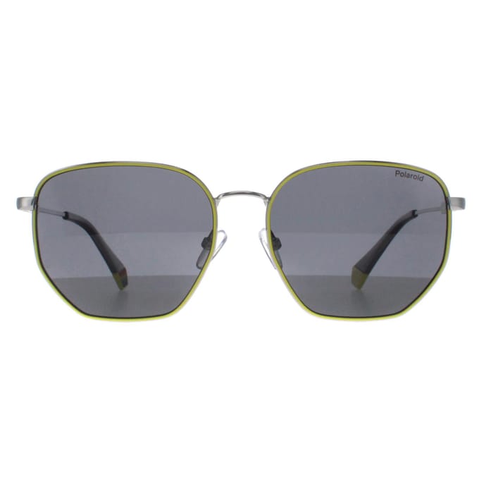 Polaroid Square Unisex Palladium Geel Grijs Gepolariseerd PLD 6214/S/X