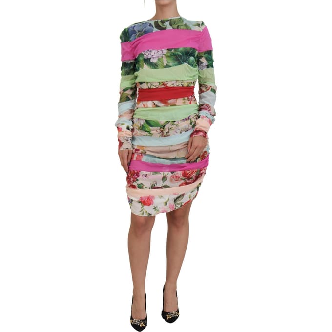 Bloemige Mini-jurk Multikleur