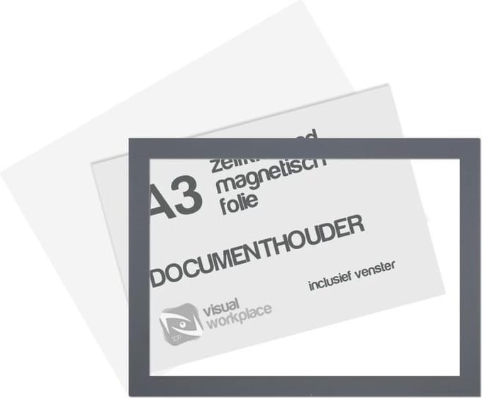 Zelfklevend magneet folie A3 (incl. magneetvenster) - Grijs