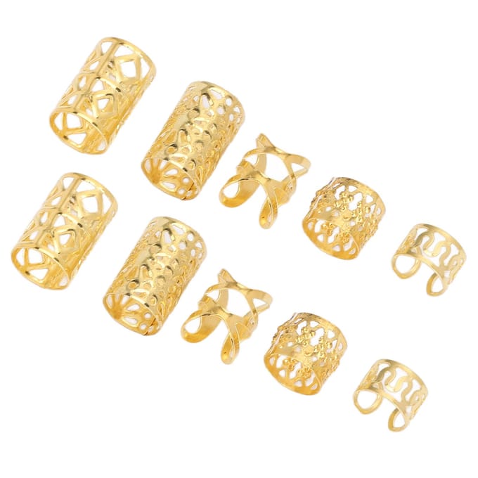 200 stuks Haar Dreadlocks Kralen Flexibele Legering Exquise Modieuze Haarversieringen Ringen voor goud
