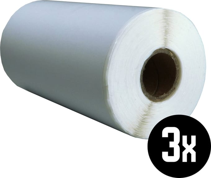 DULA Compatible Zebra Labels 102x152mm - 110 etiketten per rol - kern 19mm - Wit - Permanent - 3 rollen