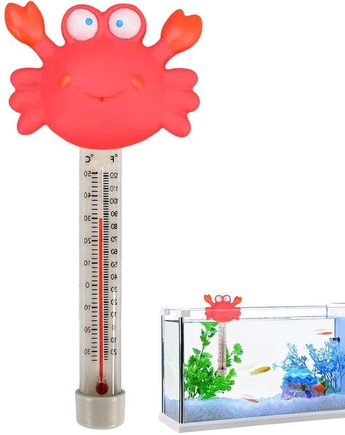 Zwembad Thermometer - Badmeter Drijvend - Water Temperatuur - Cartoon Dier Design - 10 Centimeter - Krab