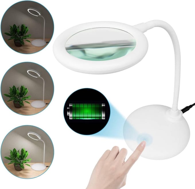 Loeplamp met Standaard - Lamp met Led Verlichting - Scherp