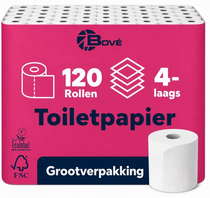 120 Rollen Toiletpapier 4 Laags Supersoft 150vel Cellulose