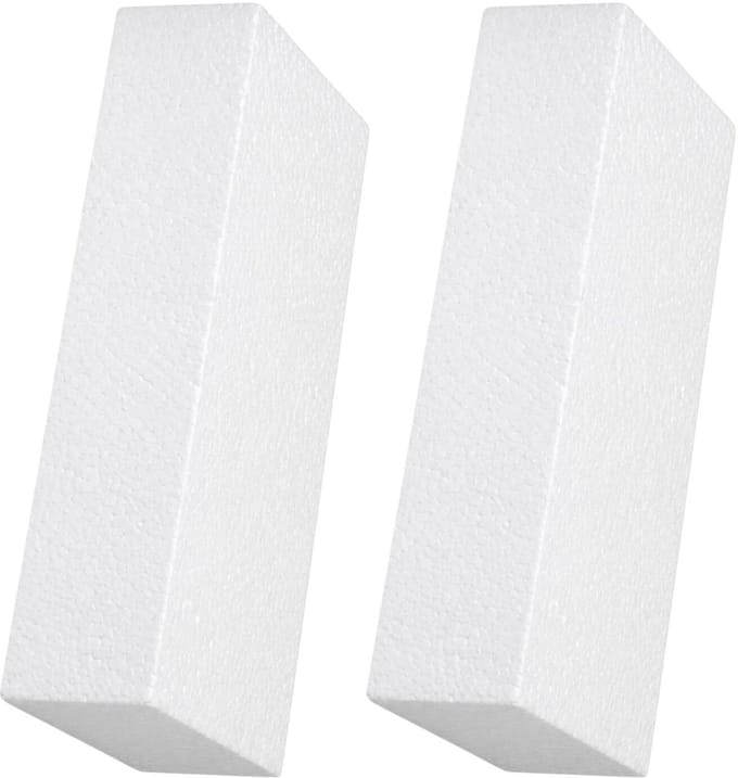 Piepschuim vormen - rechthoek - 2x - 10 x 20 x 4 cm - styropor hobby / DIY vorm - basis knutselfiguren