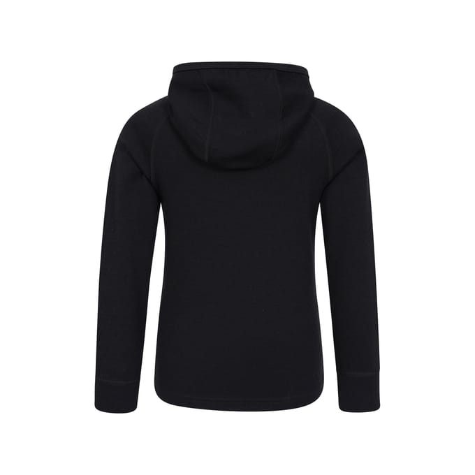 Mountain Warehouse Kinder/Kinder Merino Wol Hoodie (Zwart)