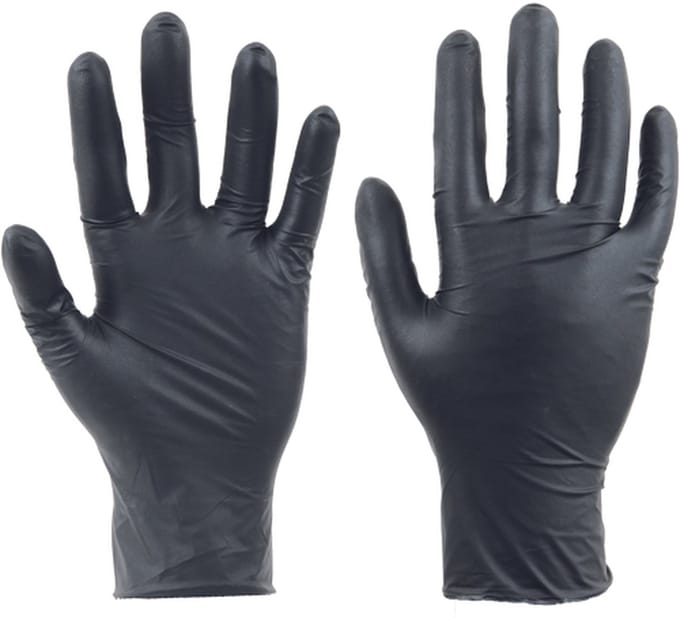 Cerva SPOONBILL BLACK wwhs.nitril nonpowdr. 01090078 - Zwart - 9
