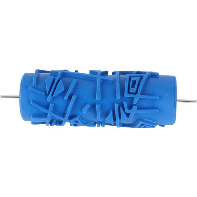 5in Rubber Patroon Verfroller Mooie Patronen Herbruikbaar Decoratieve Kunst Textuurroller Muur blue
