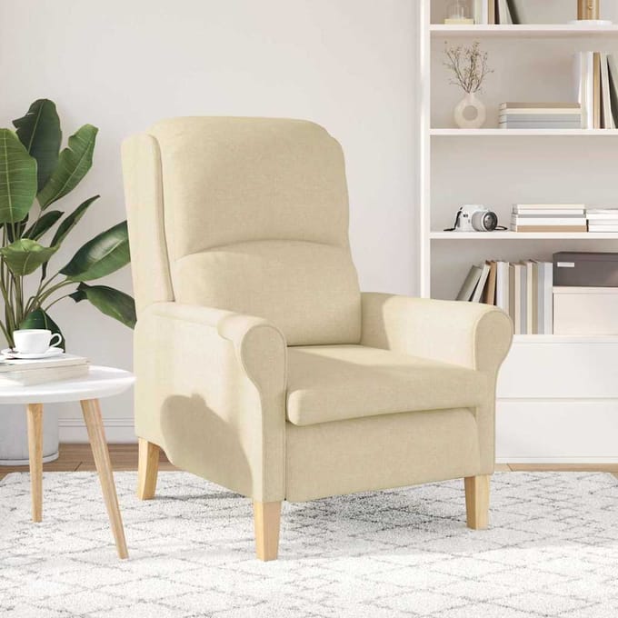 vidaXL - Fauteuil - Crème - Stof