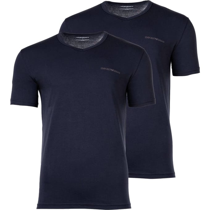 Emporio Armani V-Neck Shirt Heren (2-pack) - Maat M