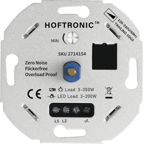 HOFTRONIC LED dimmer - 3-200 watt - Geschikt voor fase afsnijding - Universeel